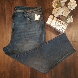 Kut From The Kloth Catherine High Rise Boyfriend Raw Hem Jeans with Stretch 20W